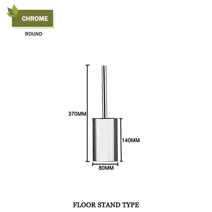 Modern square and round gold toilet brush set bathroom wall mount
