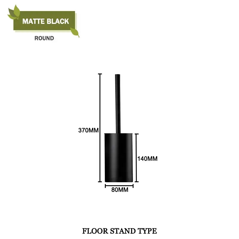 Modern square and round gold toilet brush set bathroom wall mount