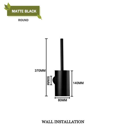Modern square and round gold toilet brush set bathroom wall mount
