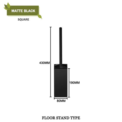 Modern square and round gold toilet brush set bathroom wall mount