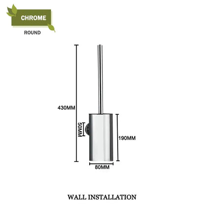 Modern square and round gold toilet brush set bathroom wall mount
