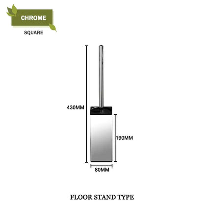 Modern square and round gold toilet brush set bathroom wall mount