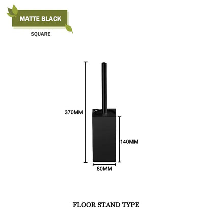 Modern square and round gold toilet brush set bathroom wall mount