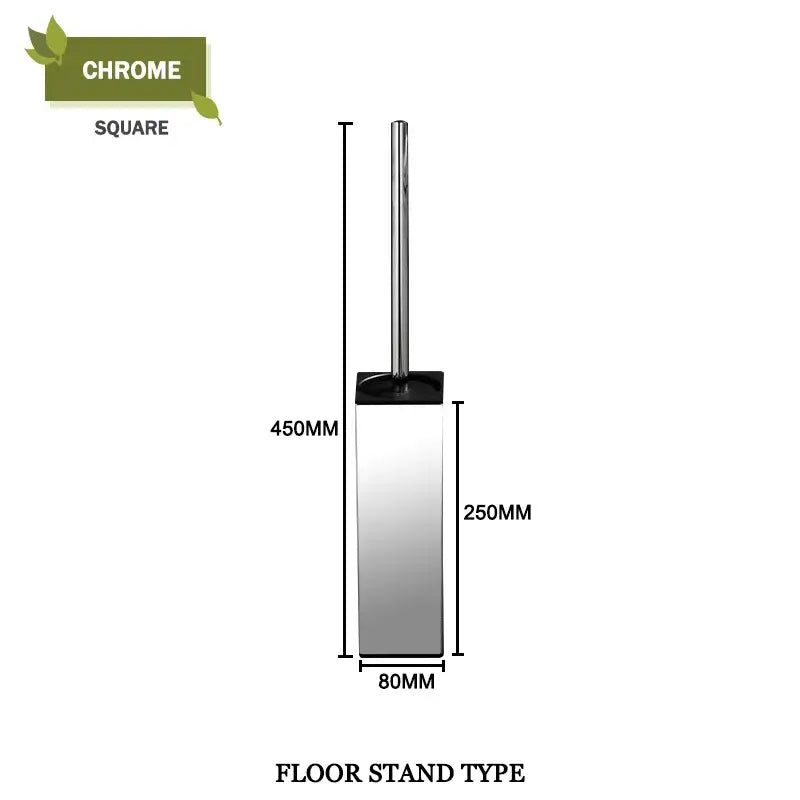 Modern square and round gold toilet brush set bathroom wall mount