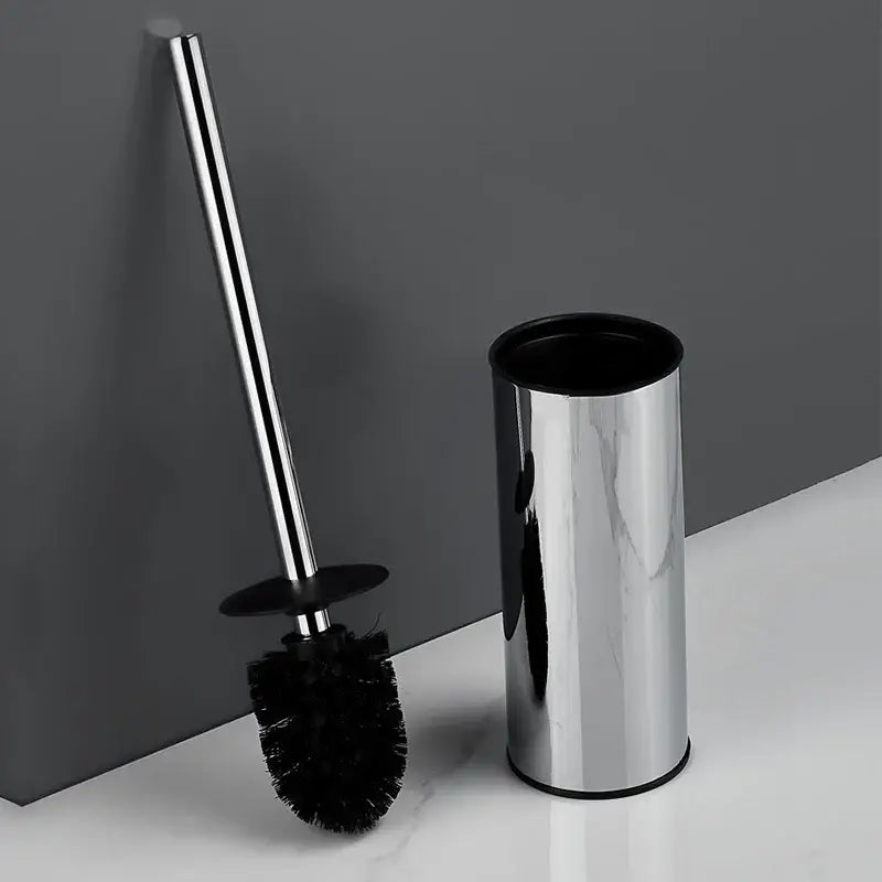 Modern square and round gold toilet brush set bathroom wall mount
