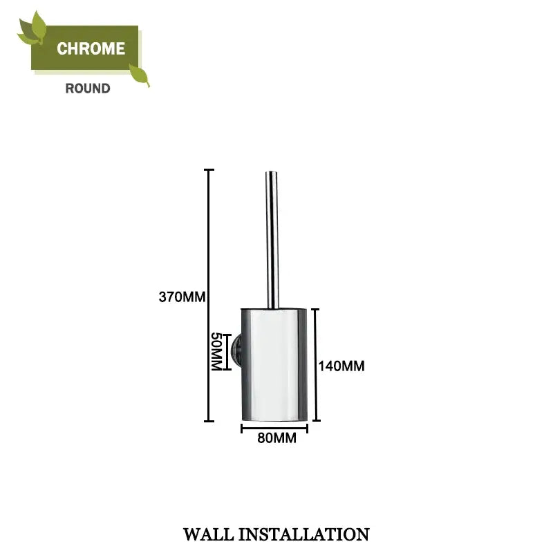 Modern square and round gold toilet brush set bathroom wall mount