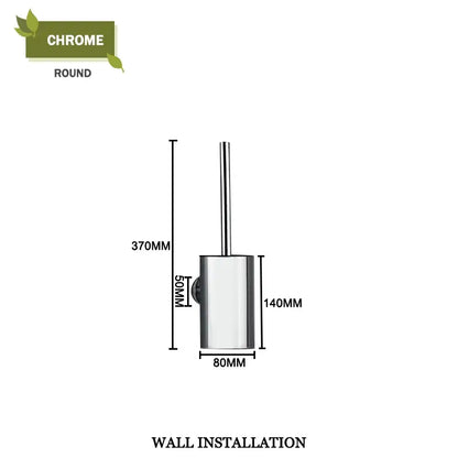 Modern square and round gold toilet brush set bathroom wall mount