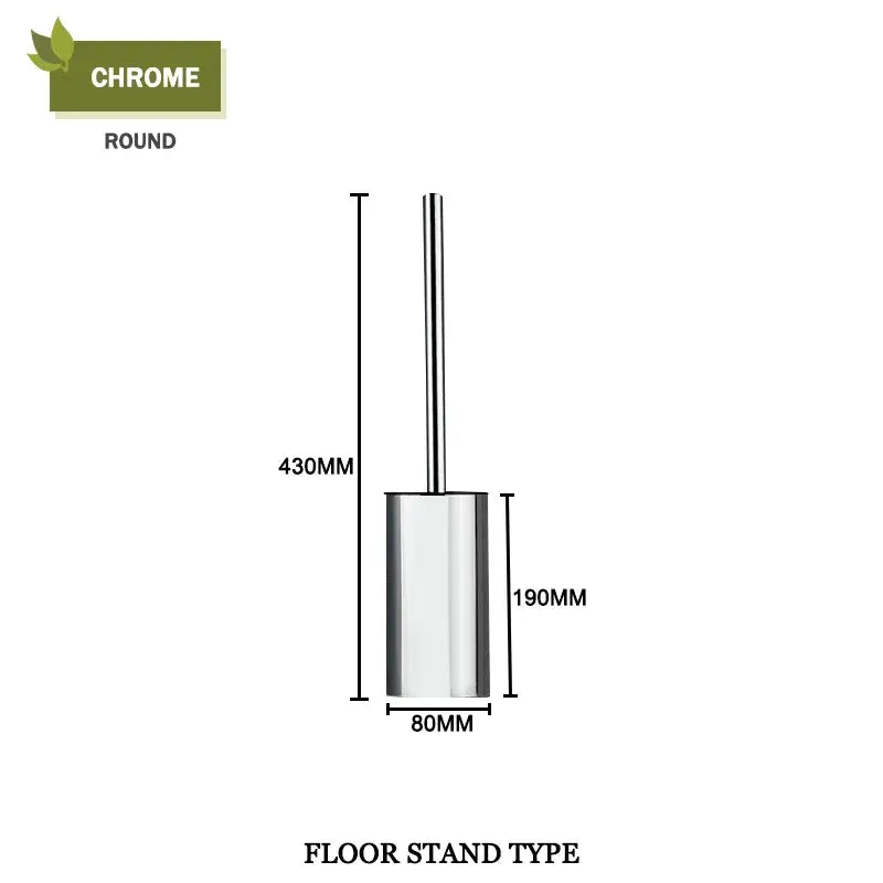 Modern square and round gold toilet brush set bathroom wall mount