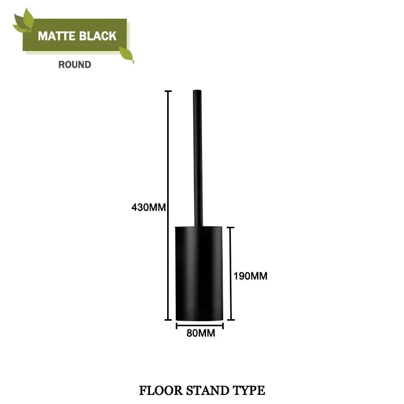 Modern square and round gold toilet brush set bathroom wall mount