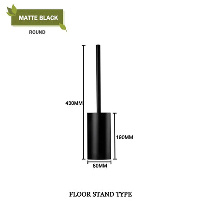 Modern square and round gold toilet brush set bathroom wall mount