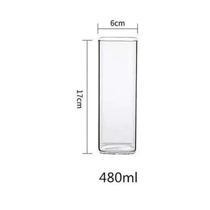 Modern square glass coffee tea mug kitchen drinkware