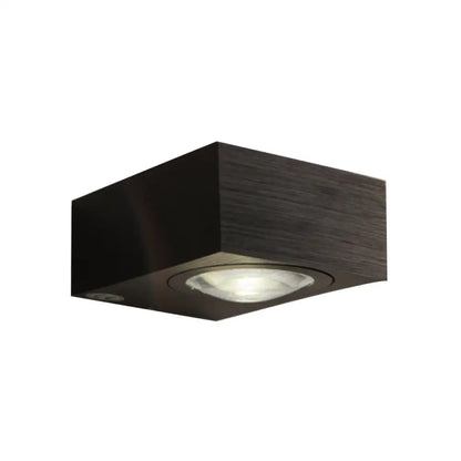 DecorBites™ Modern Square LED Sconce Light Fixture for Bedroom Wall - Aluminum, Warm/White Light, Black/Silver