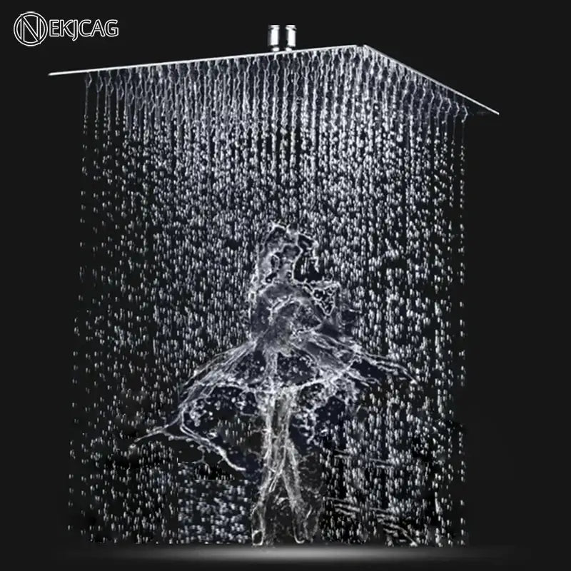Modern square rain shower head bathroom chrome rainfall sprayer