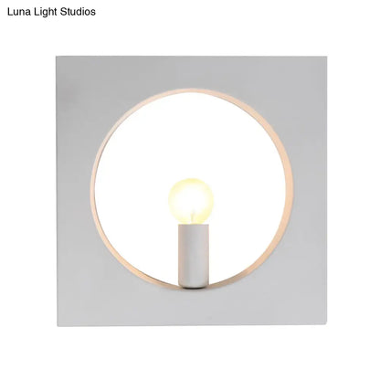 DecorBites™ Modern Square Wall Mounted Bedside Light in Black/White - Single Light Design