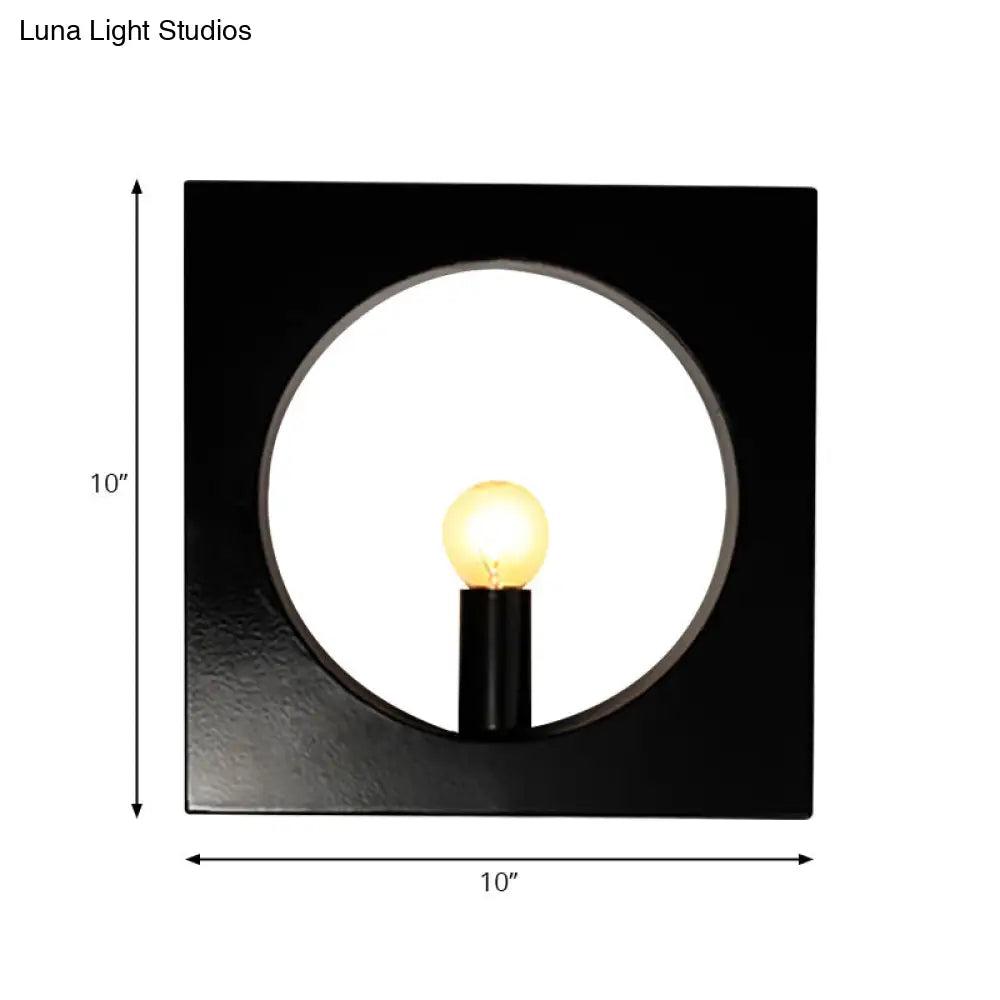 DecorBites™ Modern Square Wall Mounted Bedside Light in Black/White - Single Light Design