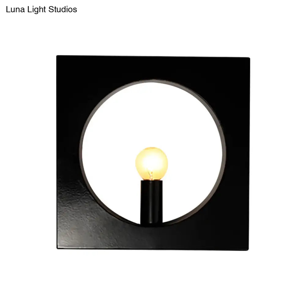 DecorBites™ Modern Square Wall Mounted Bedside Light in Black/White - Single Light Design