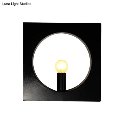 DecorBites™ Modern Square Wall Mounted Bedside Light in Black/White - Single Light Design