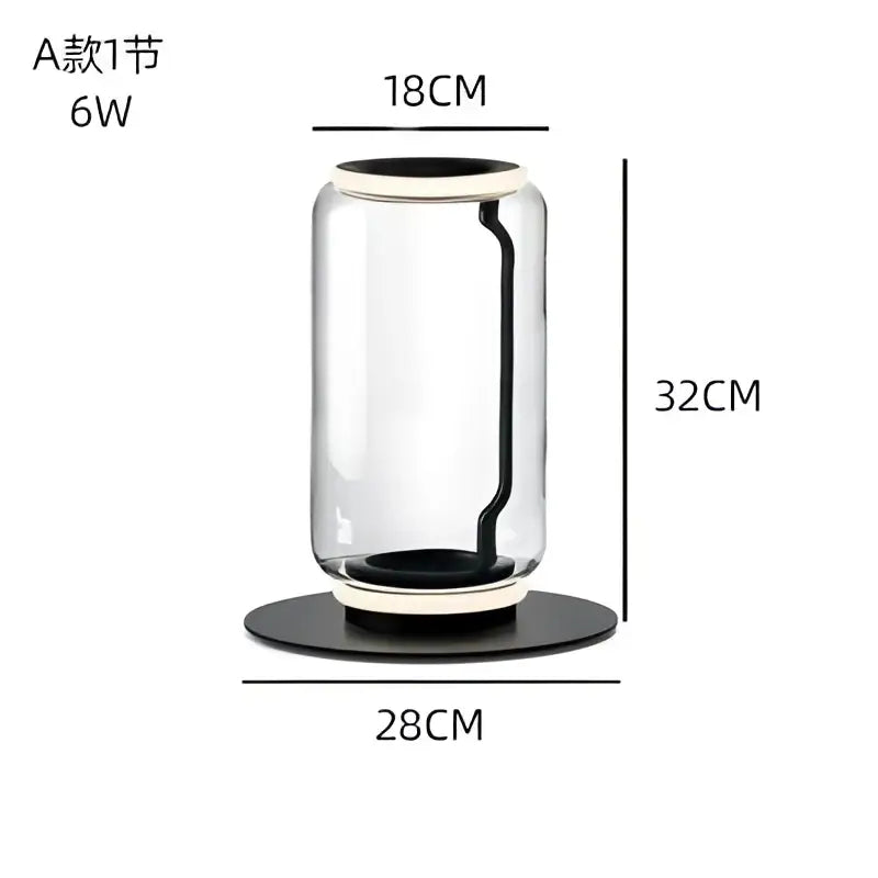 Modern stacked glass led floor lamp living room lighting