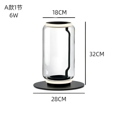 Modern stacked glass led floor lamp living room lighting