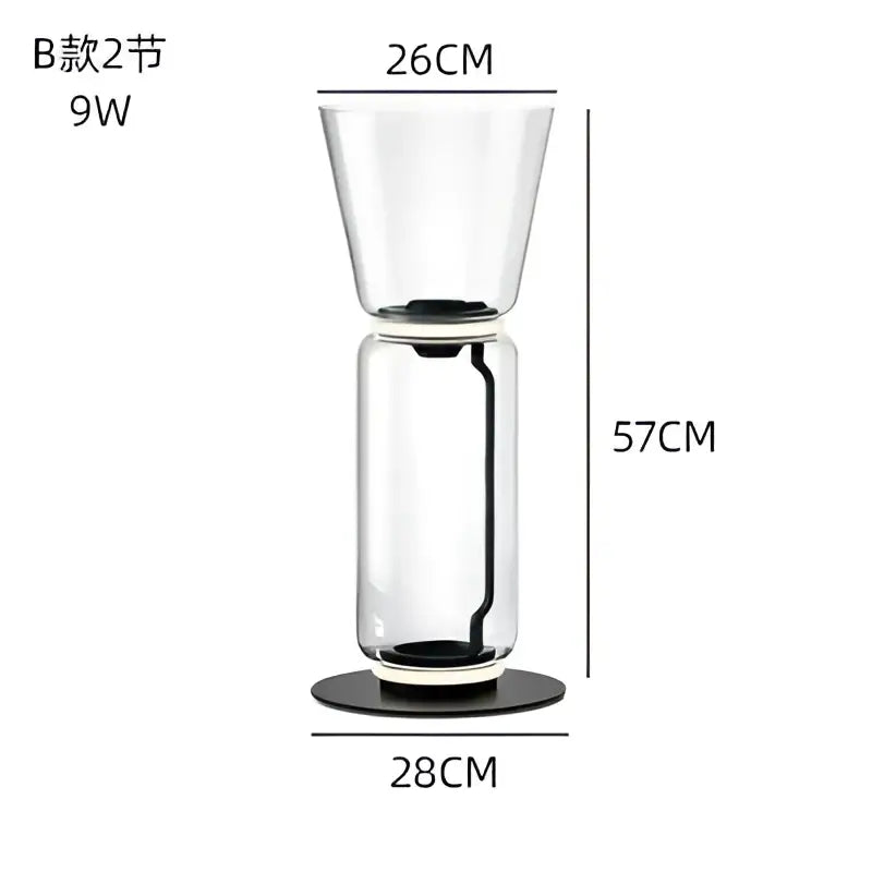 Modern stacked glass led floor lamp living room lighting