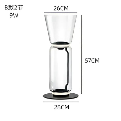 Modern stacked glass led floor lamp living room lighting