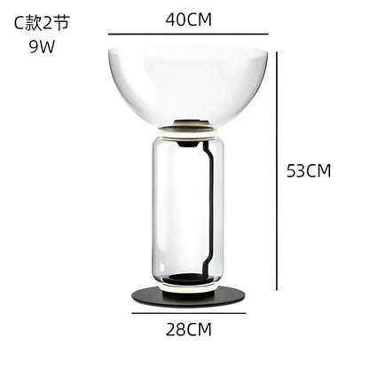 Modern stacked glass led floor lamp living room lighting