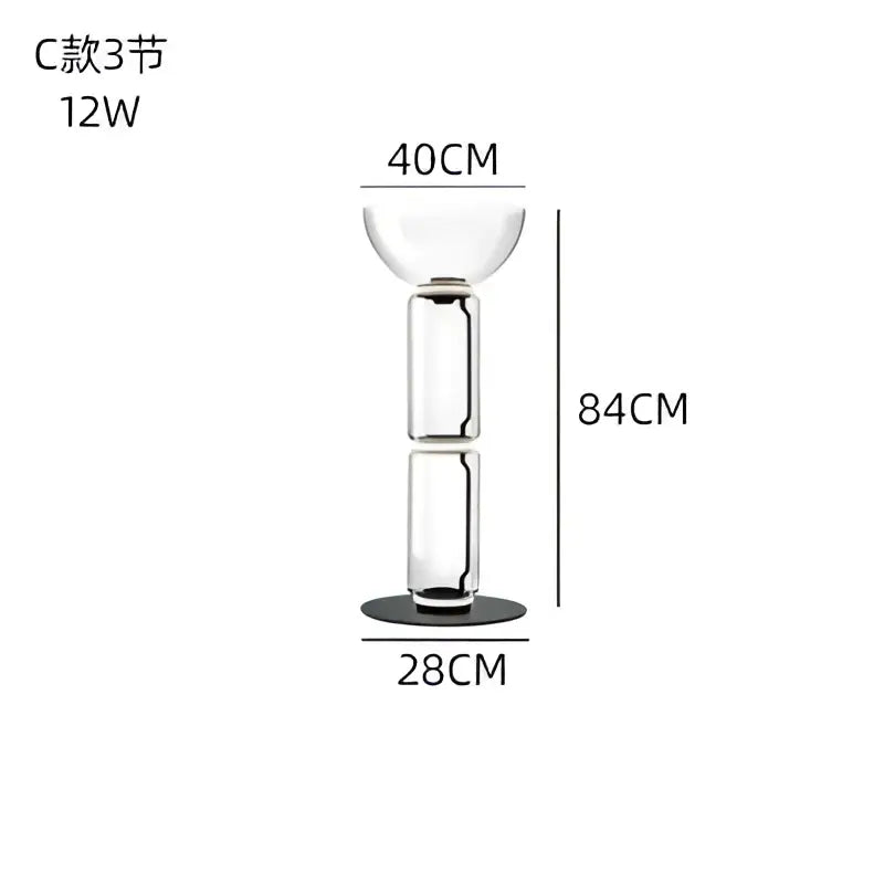 Modern stacked glass led floor lamp living room lighting
