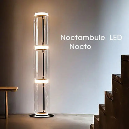 Modern stacked glass led floor lamp living room lighting