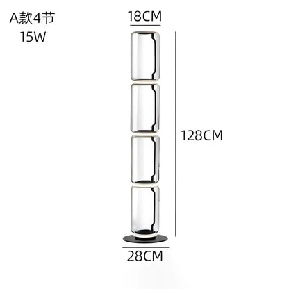 Modern stacked glass led floor lamp living room lighting