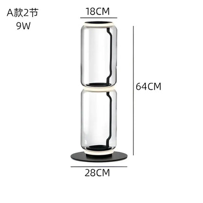 Modern stacked glass led floor lamp living room lighting