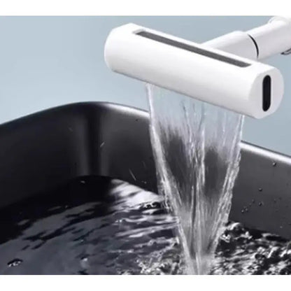 Modern stainless steel and black kitchen faucet replacement spouts
