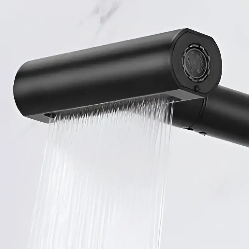 Modern stainless steel and black kitchen faucet replacement spouts