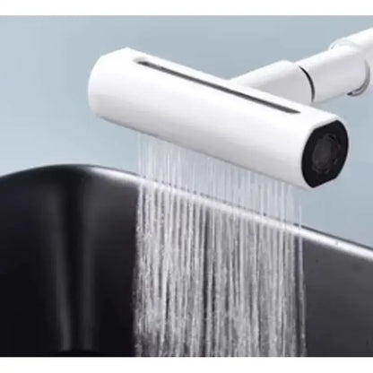 Modern stainless steel and black kitchen faucet replacement spouts