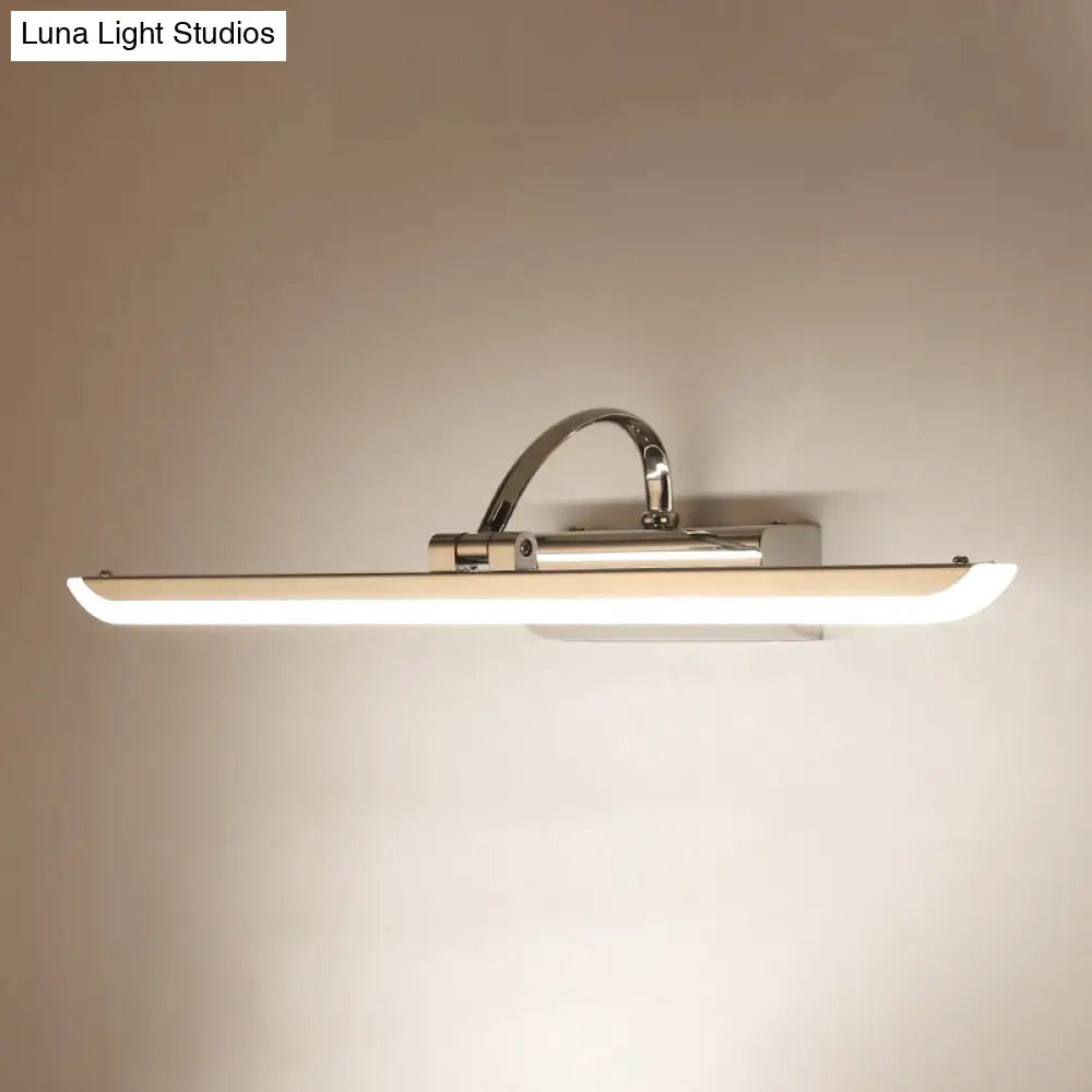 DecorBites™ Modern Stainless Steel Bathroom LED Wall Vanity Light - Chrome Finish