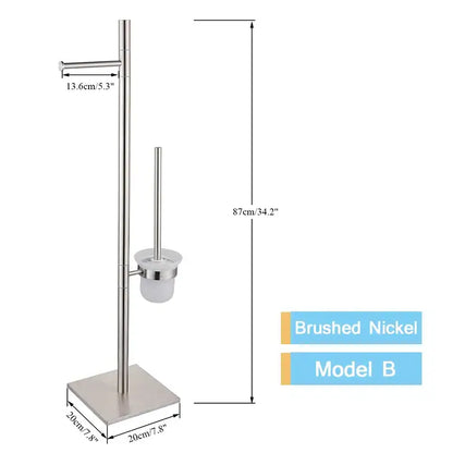 Modern stainless steel bathroom set brush rack and paper holder