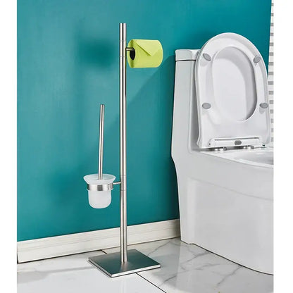Modern stainless steel bathroom set brush rack and paper holder