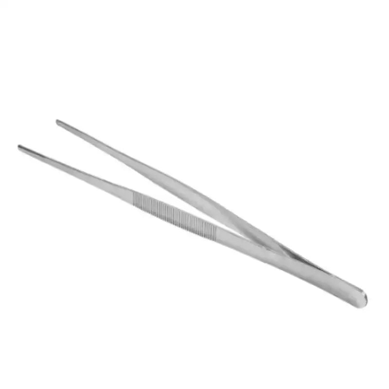 Modern stainless steel bbq tongs kitchen cooking clip with textured grip