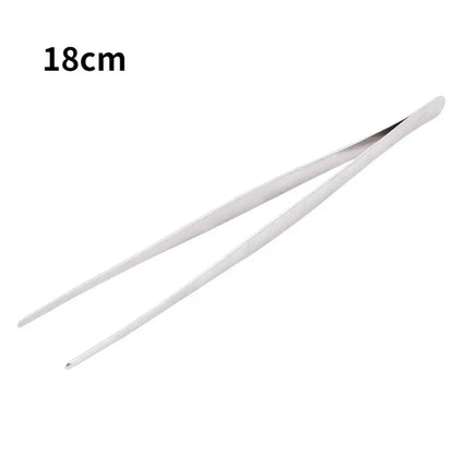Modern stainless steel bbq tongs kitchen cooking clip with textured grip