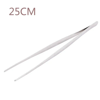 Modern stainless steel bbq tongs kitchen cooking clip with textured grip