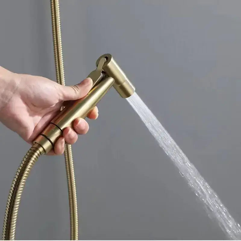 Modern stainless steel bidet washbasin mixer set bathroom spray trigger
