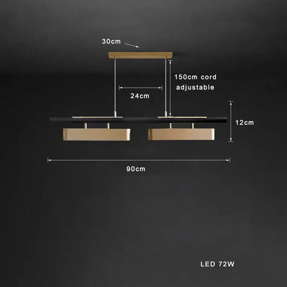 Modern stainless steel brushed gold pendant lamp dining room