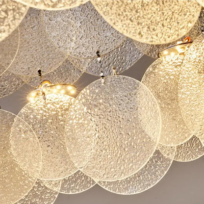 Modern stainless steel bubble glass led ceiling light bedroom fixture