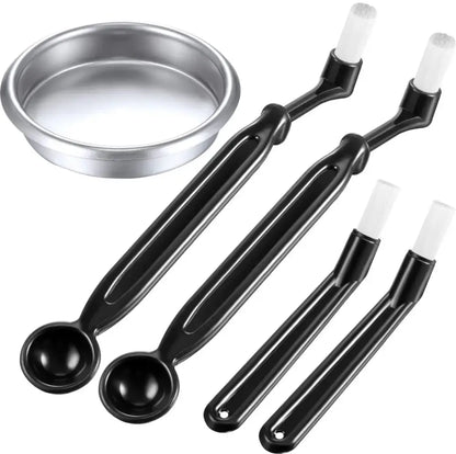 Modern stainless steel espresso machine cleaning kit kitchen accessory