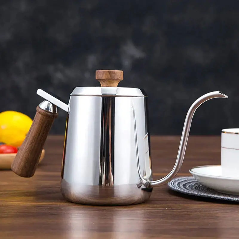 Modern stainless steel gooseneck drip coffee pot kitchen kettle