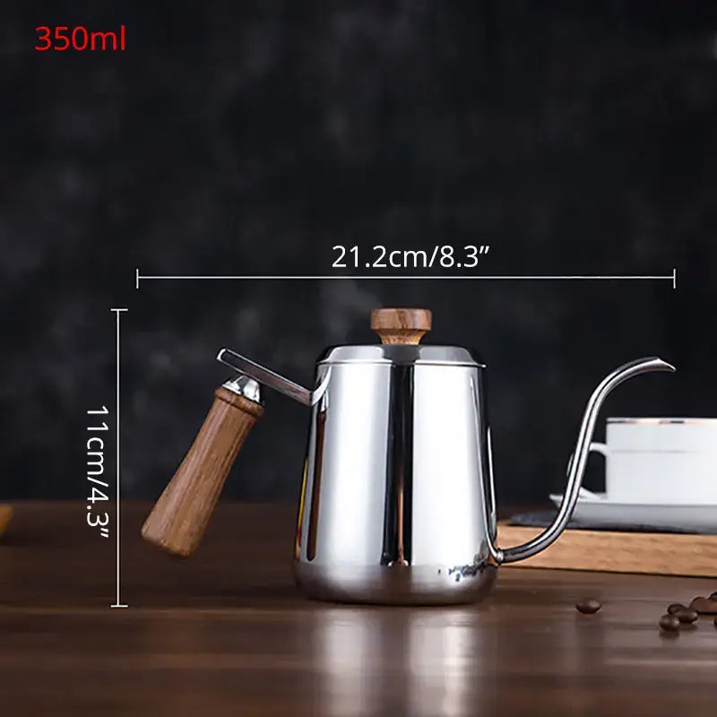 Modern stainless steel gooseneck drip coffee pot kitchen kettle