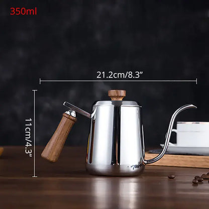 Modern stainless steel gooseneck drip coffee pot kitchen kettle