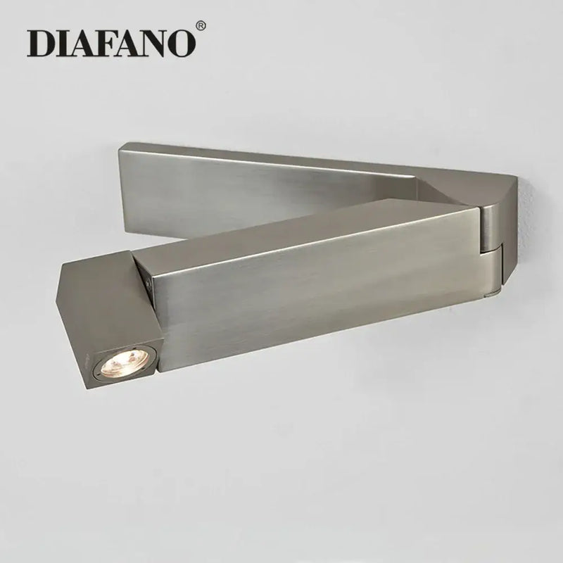 Modern stainless steel led bedside wall light bedroom reading sconce
