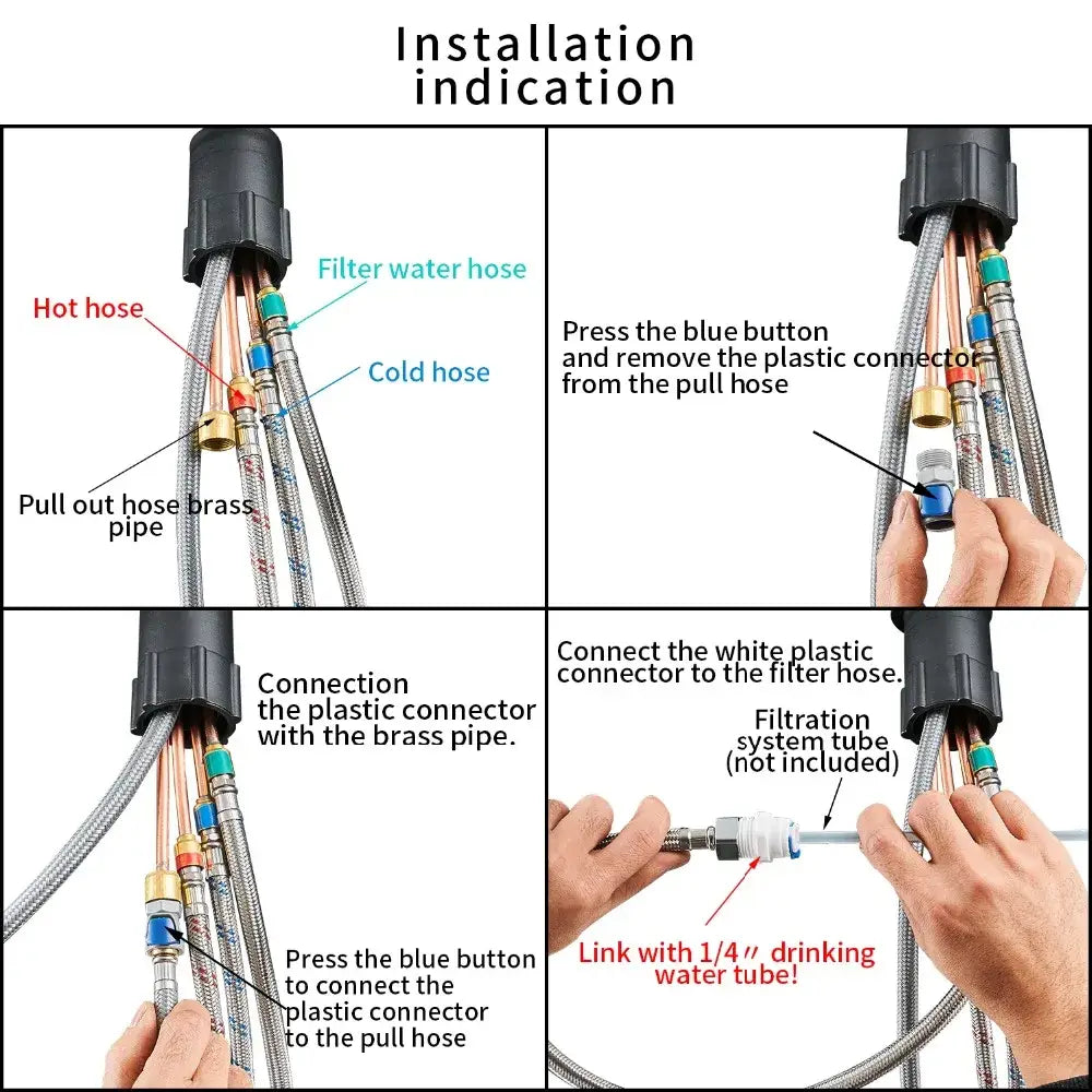 Modern stainless steel pull down kitchen faucet with extendable hose