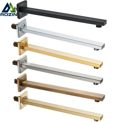 Modern stainless steel shower arm and head holder bathroom mount