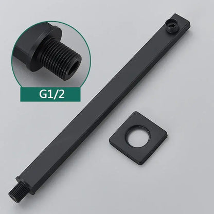Modern stainless steel shower arm and head holder bathroom mount